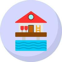 Beach hut Vector Icon Design