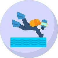 Scuba dive Vector Icon Design