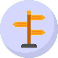 Signpost Vector Icon Design