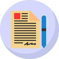 Contract Vector Icon Design