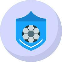 Soccer ball on a shield Vector Icon Design