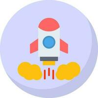 Rocket launch Vector Icon Design