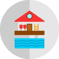 Beach hut Vector Icon Design