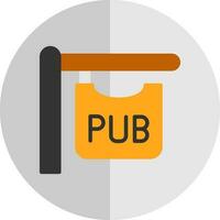 pub firmar vector icono diseño