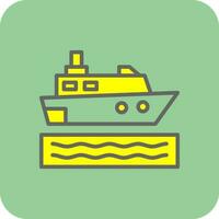 Cruise ship Vector Icon Design