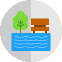 diseño de icono de vector de lago