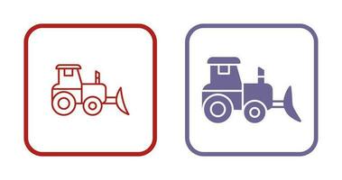 icono de vector de tractor industrial