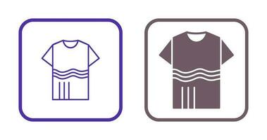 T Shirt with lines Vector Icon