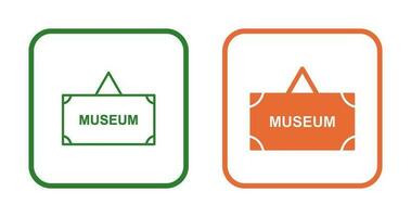 icono de vector de etiqueta de museo