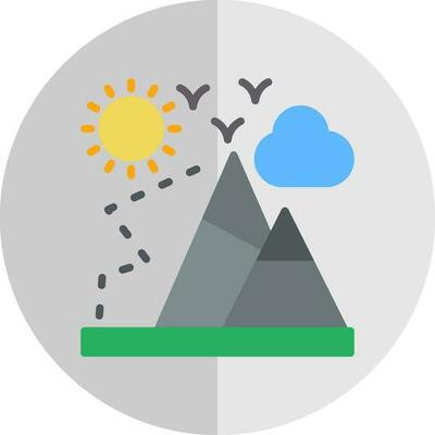 Mountaineering Vector Icon Design