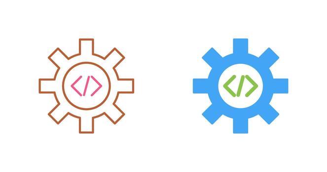 Unique Code Optimization Vector Icon