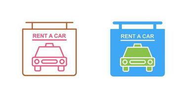 Rent a Car Vector Icon