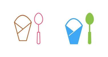 Spoon and Napkin Vector Icon