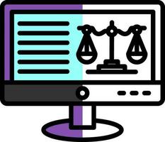 Online court Vector Icon Design