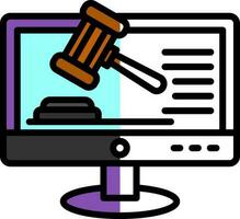 Online court Vector Icon Design