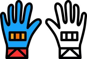 guantes, vector, icono, diseño vector