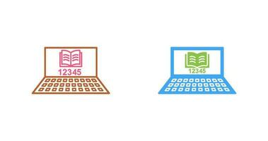 Unique Online Study Vector Icon