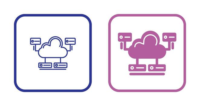 Cloud Database Vector Icon