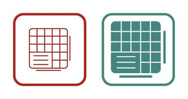 Table Data Vector Icon