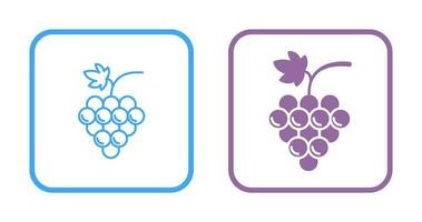 icono de vector de uvas