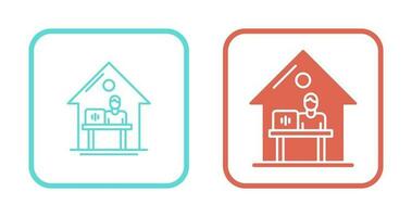 Work At Home Vector Icon