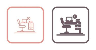 Office Desk Vector Icon