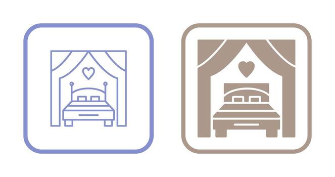 icono de vector de cama