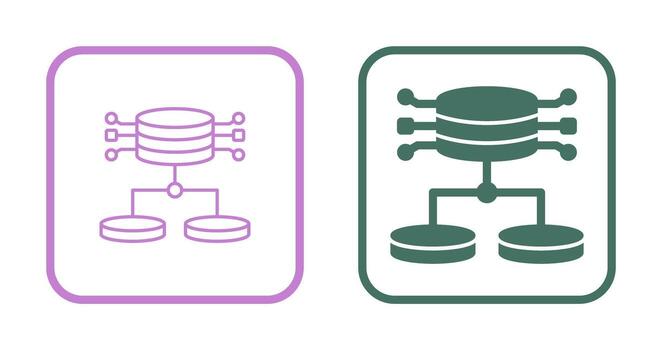 icono de vector de datos estructurados
