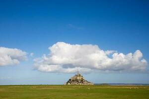 Mont Saint-Michel fortress monastery in France photo