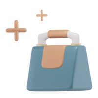 3d Tasche Blau Büro Konzept png