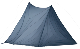 Watercolor camping tent. AI Generative png