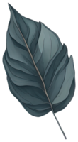 Watercolor green leaf. Generative AI png