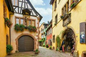 Scenery of Alsace region in France photo