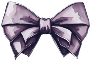 Watercolor bow illustration. AI Generative png