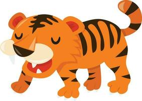 Cartoon Cute Tiger vector