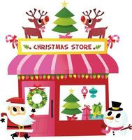 Super Cute Christmas Store vector