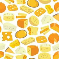 Cartoon Cheese Seamless Pattern Background vector