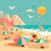 Fun Beach Illustration vector