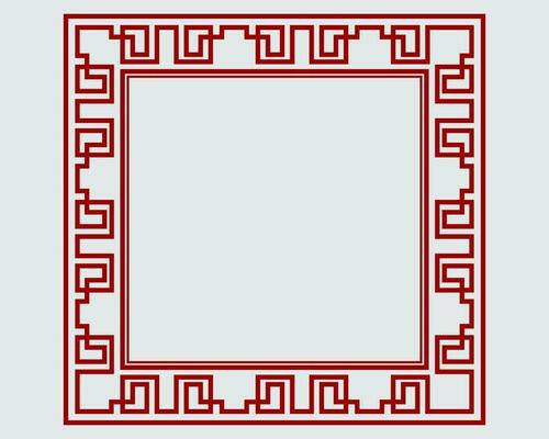 Frame Chinese New Year Illustration on White Background