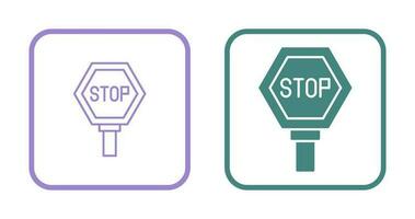 icono de vector de señal de stop