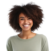 Beautiful african american girl. Illustration AI Generative png