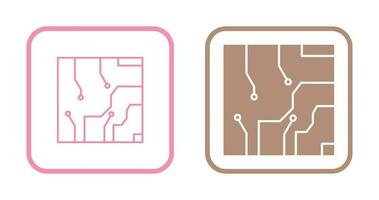 icono de vector de circuito eléctrico