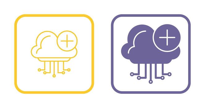 icono de vector de computación en la nube