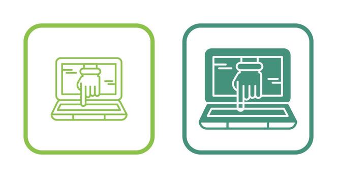 icono de vector de piratería informática
