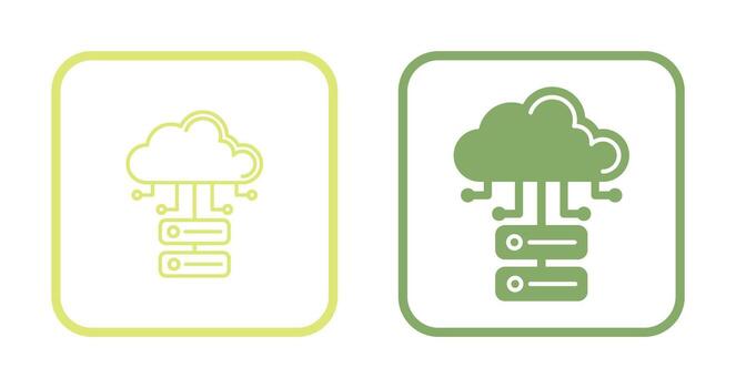 Cloud Database Vector Icon