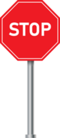 Red stop sign. Road and traffic billboard. Red stop signal road sign. Highway direction signs. png