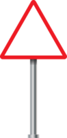 Blank caution board design. Blank road and traffic billboard. red and white color road sign png
