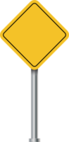 Yellow caution sign design. Road and traffic direction signs. Road sign. Highway direction signs. png