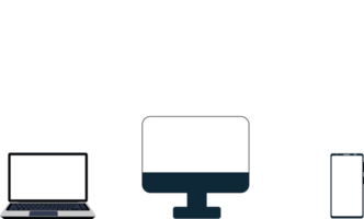 uppkopplad moln lagring begrepp. en mobil, bärbar dator, och dator till moln lagring. data spara och omvandling begrepp. png