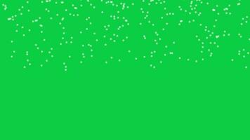 snow falling particle animation overlay on green screen background video